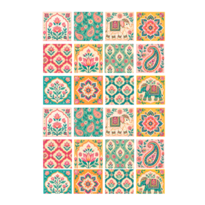 Diwali Mosaic Burfee Royal Diwali Print